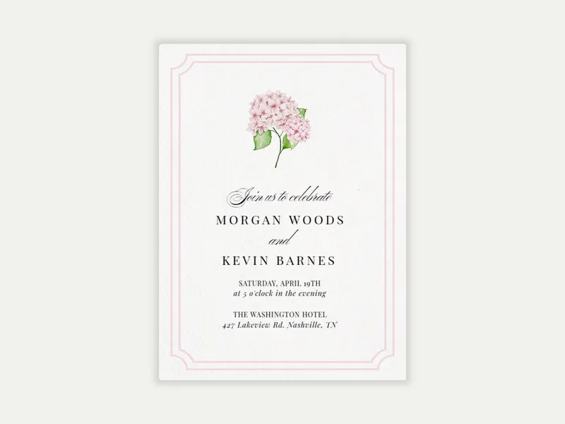Delicate Blooms Invitation free template design