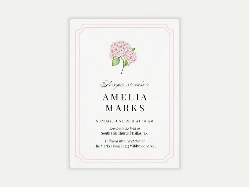 Delicate Blooms Invitation free template design