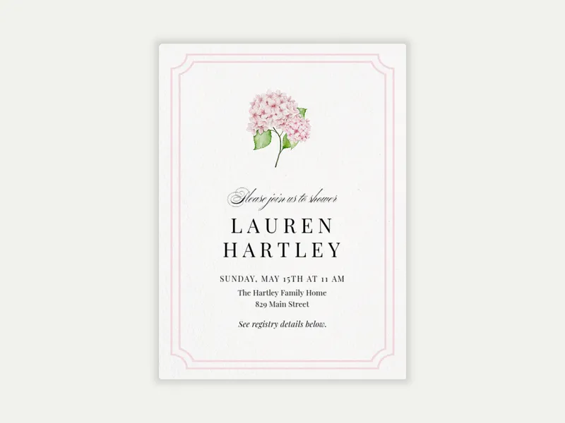 Delicate Blooms - baby_dedication - Invitation