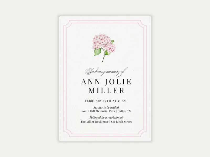 Delicate Blooms Invitation free template design
