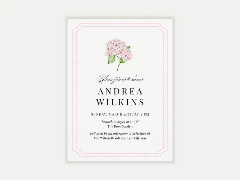 Delicate Blooms Invitation free template design