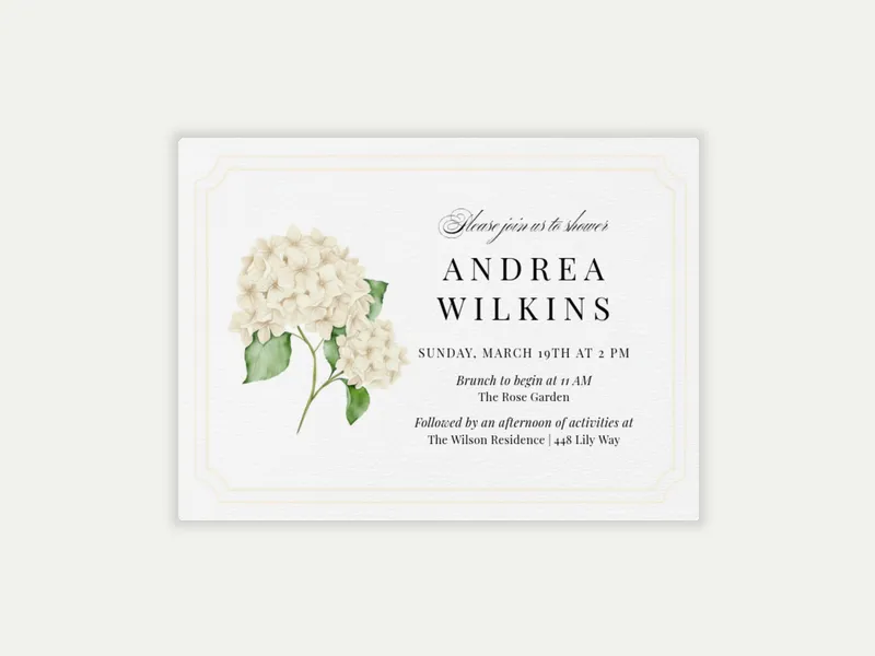 Delicate Blooms Invitation free template design