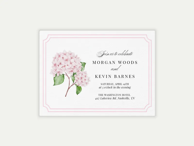 Delicate Blooms Invitation free template design