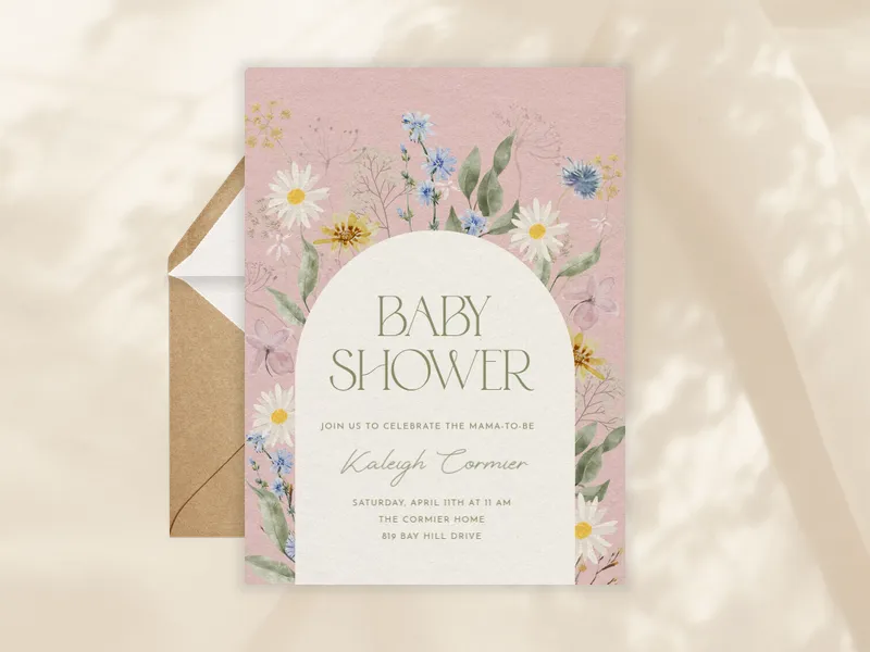 Delicate Florals - baby_sprinkle - Invitation