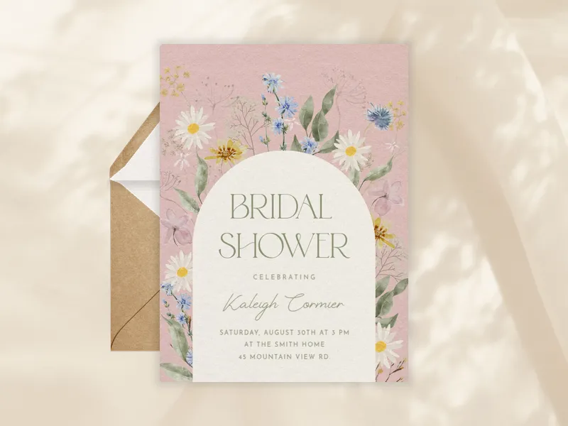 Delicate Florals - wedding - Invitation