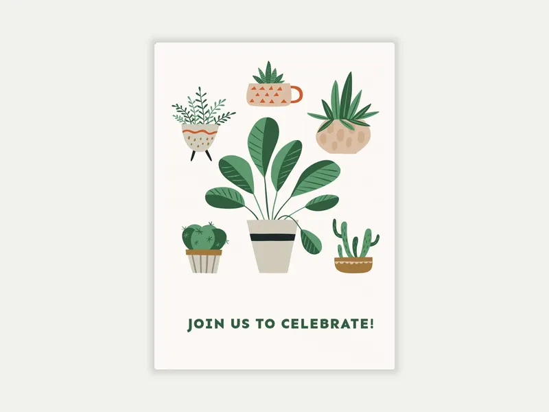 Mama Plant Invitation free template design