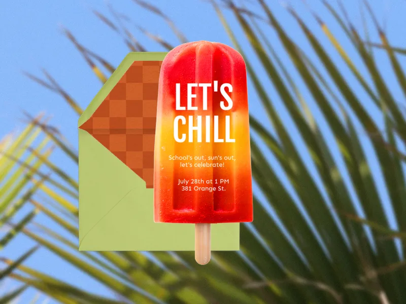 Totally Poppin’ Invitation premium template design