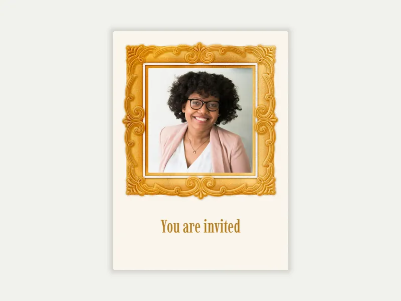 Gold Gallery Frame - professional_events - Invitation