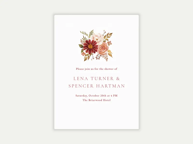 Fall Foliage - couples_shower - Invitation