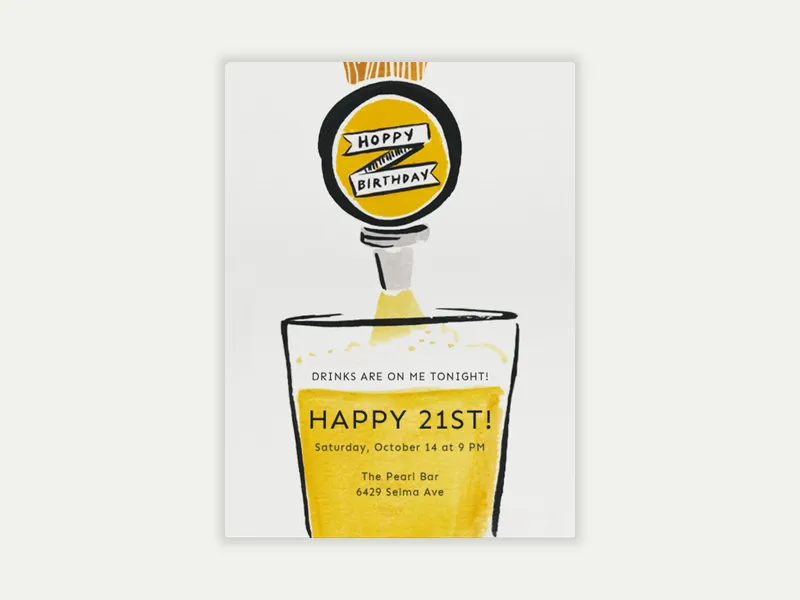 Hoppy Birthday Invitation free template design