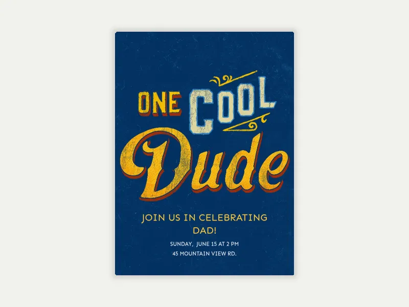 One Cool Invitation free template design