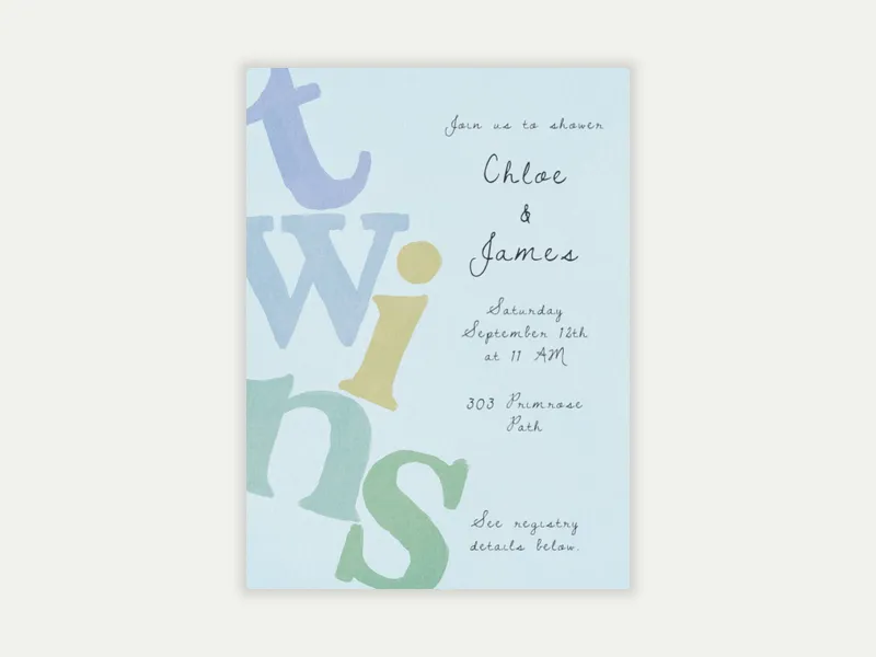 Letter Drop Invitation free template design