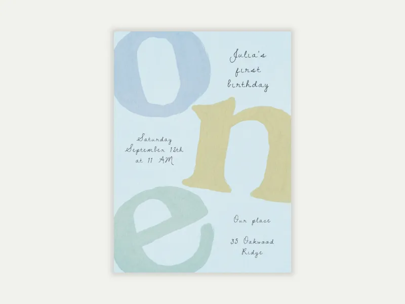 Letter Drop Invitation free template design