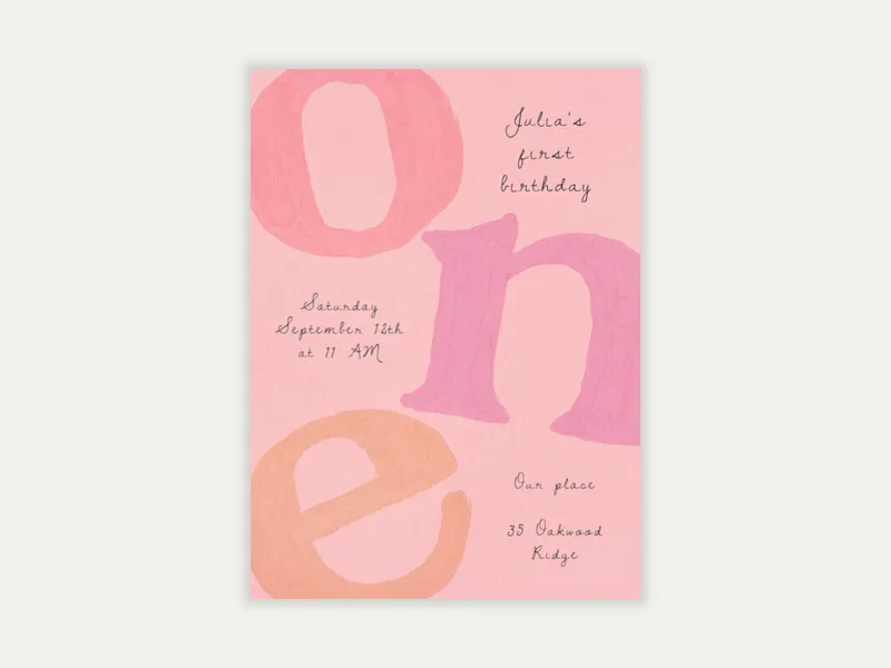 Letter Drop Invitation free template design
