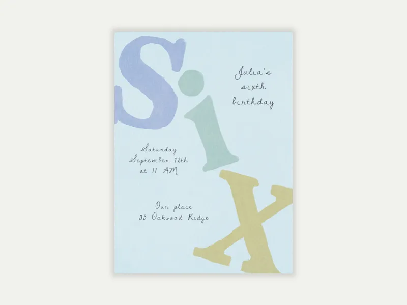 Letter Drop - baby_shower - Invitation