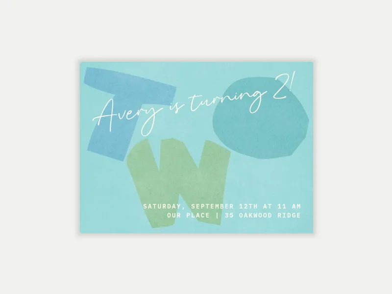 Color Block Type - birthday_forteens - Invitation