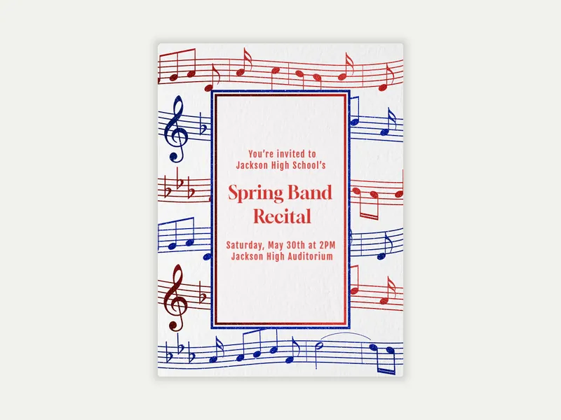 Sheet Notes Invitation free template design