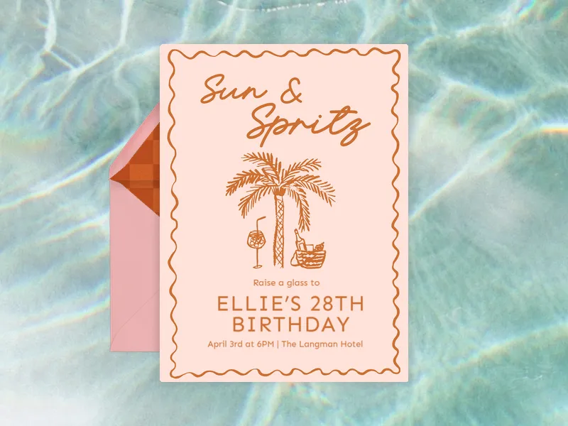 Sunshine Spritz Invitation premium template design