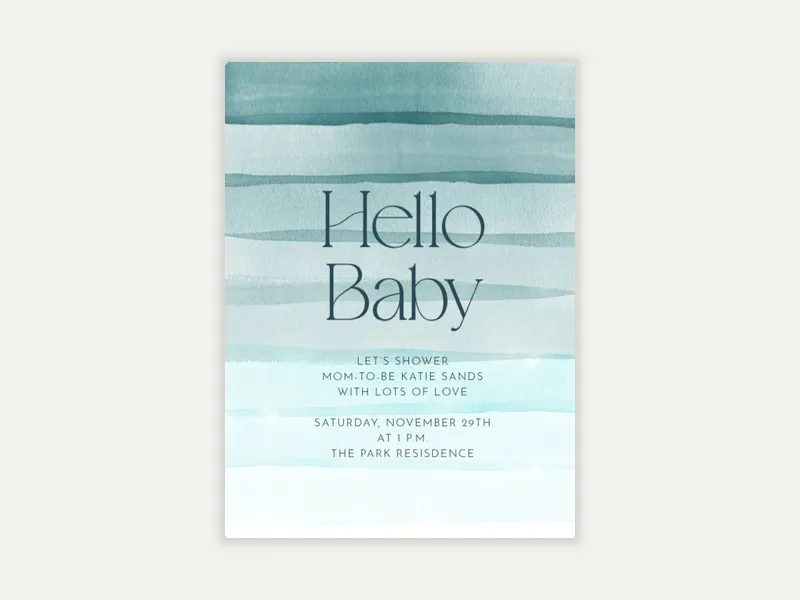 Watercolor Veils Invitation free template design