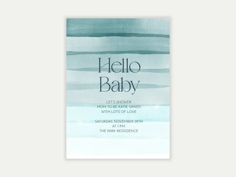 Watercolor Veils - parenthood_journey - Invitation