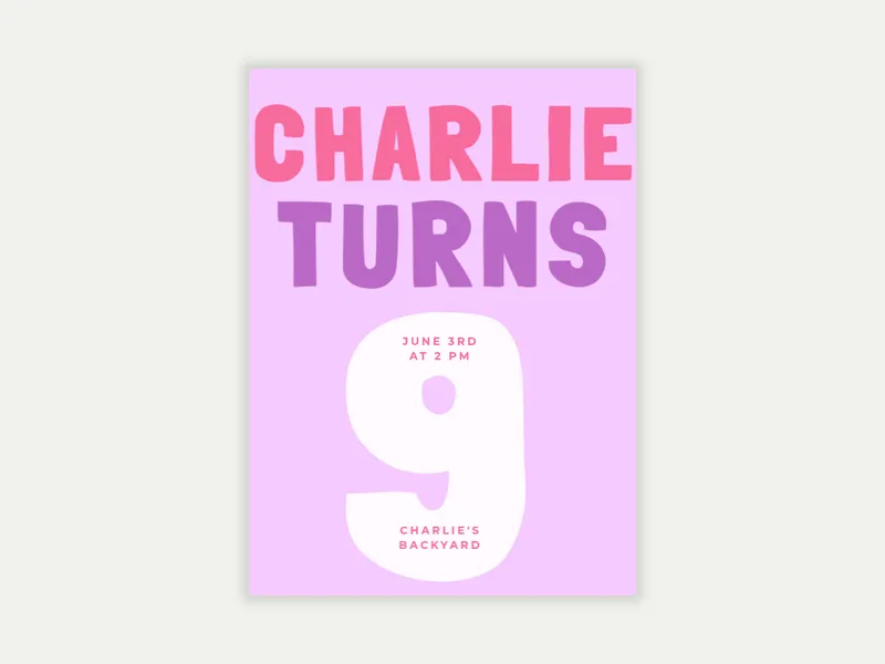 Big Age - 9th_birthday - Invitation