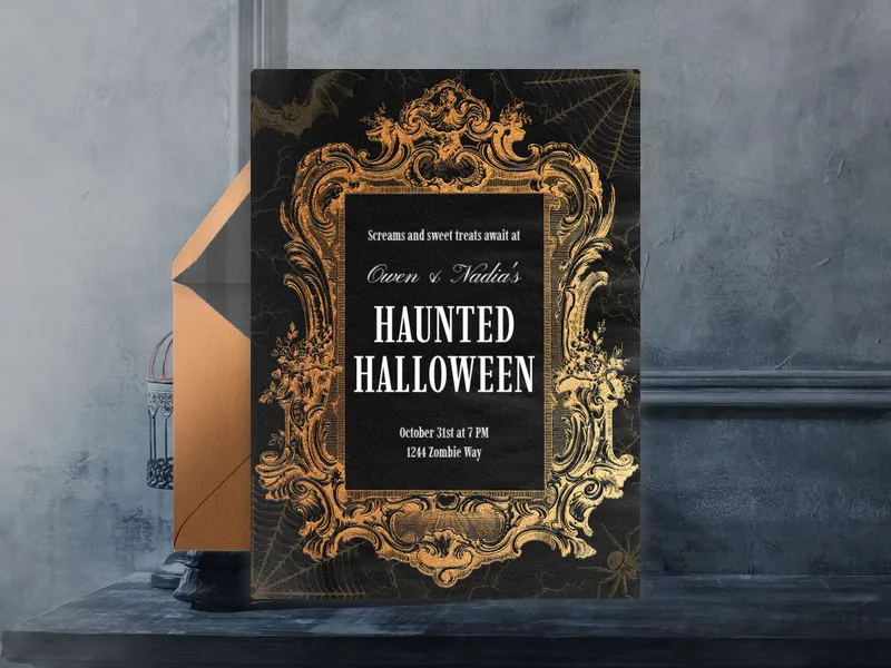 Gilded Horror - halloween - Invitation