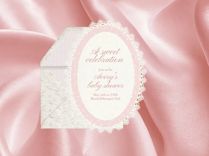 Delicate Lace Invitation premium template design