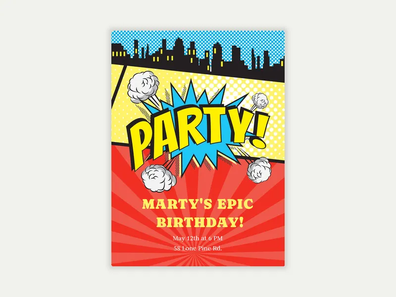 Comic Party - featured - Invitation