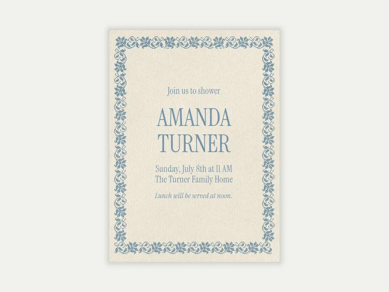 Cross Stitch - featured - Invitation