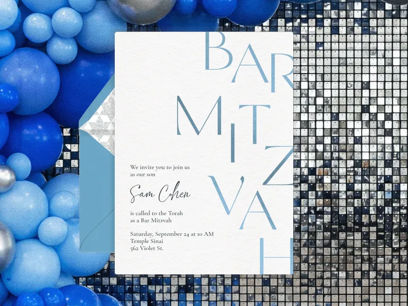 Typographic Mitzvah - bar_bat_mitzvah - Invitation