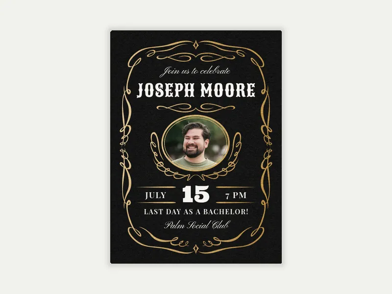 Barrel Aged (Photo) Invitation free template design