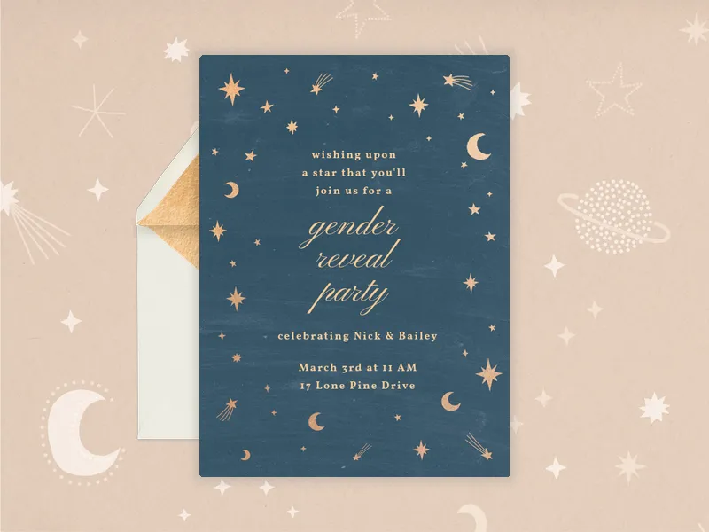Written in the Stars Invitation premium template design