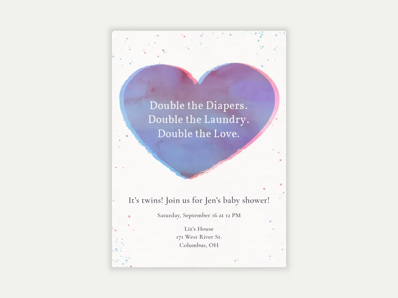 Twins Baby Shower - twins_shower - Invitation