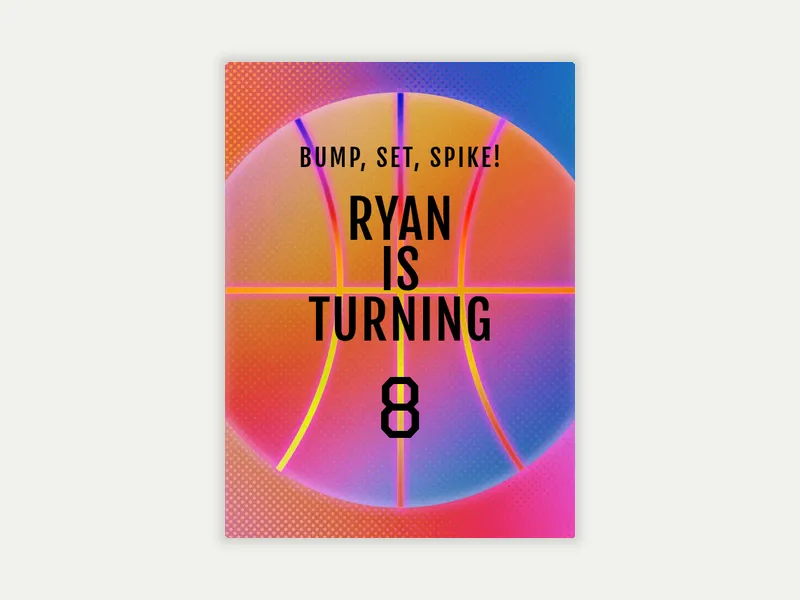 Neon Sports Invitation free template design