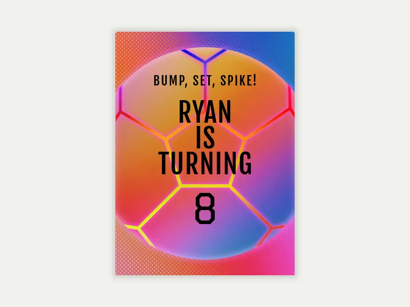 Neon Sports Invitation free template design