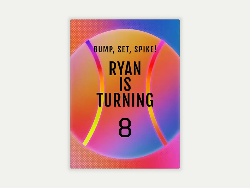 Neon Sports Invitation free template design