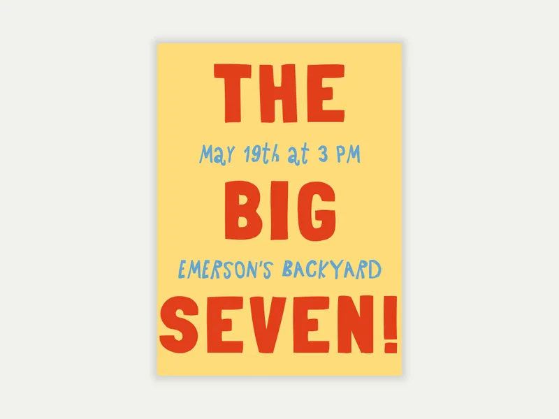 Big Phrase Invitation free template design
