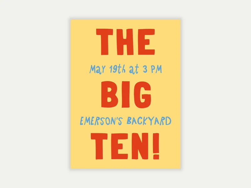 Big Phrase - birthday_forkids - Invitation