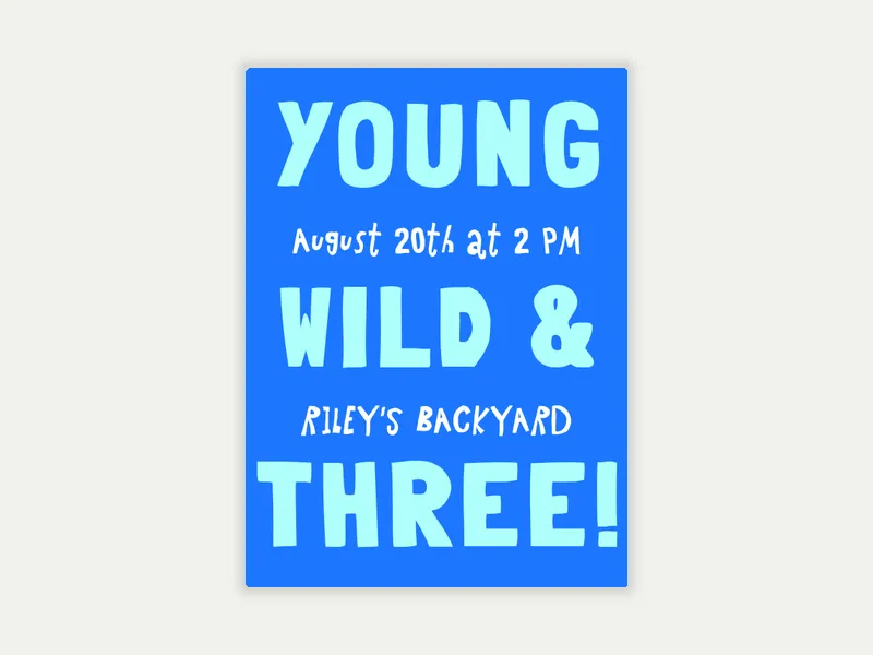 Big Phrase Invitation free template design