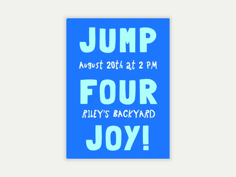 Big Phrase Invitation free template design