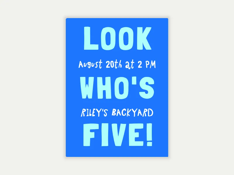 Big Phrase Invitation free template design
