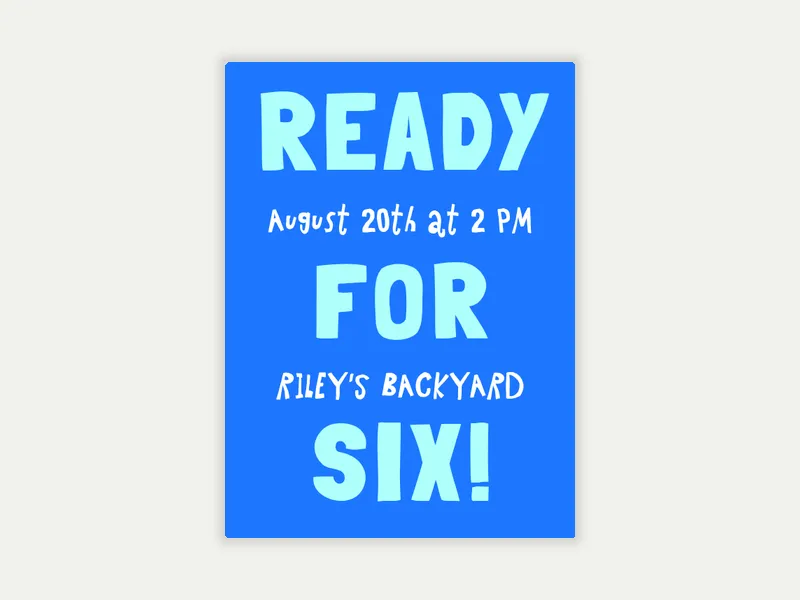 Big Phrase Invitation free template design