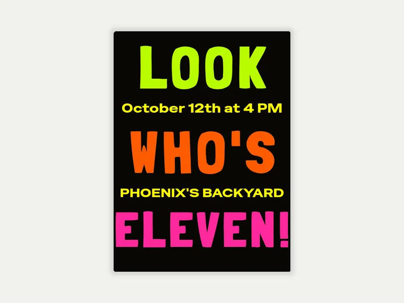 Big Phrase Invitation free template design