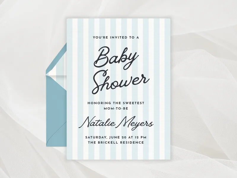 Line Time Invitation premium template design