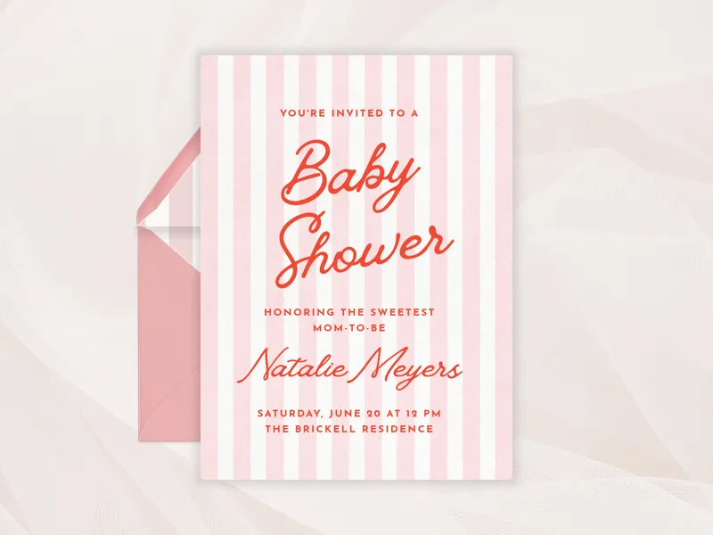Line Time Invitation premium template design