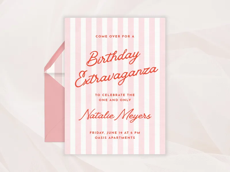 Line Time Invitation premium template design