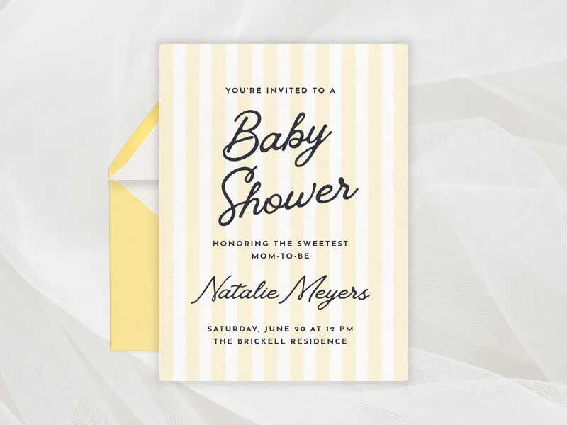 Line Time Invitation premium template design