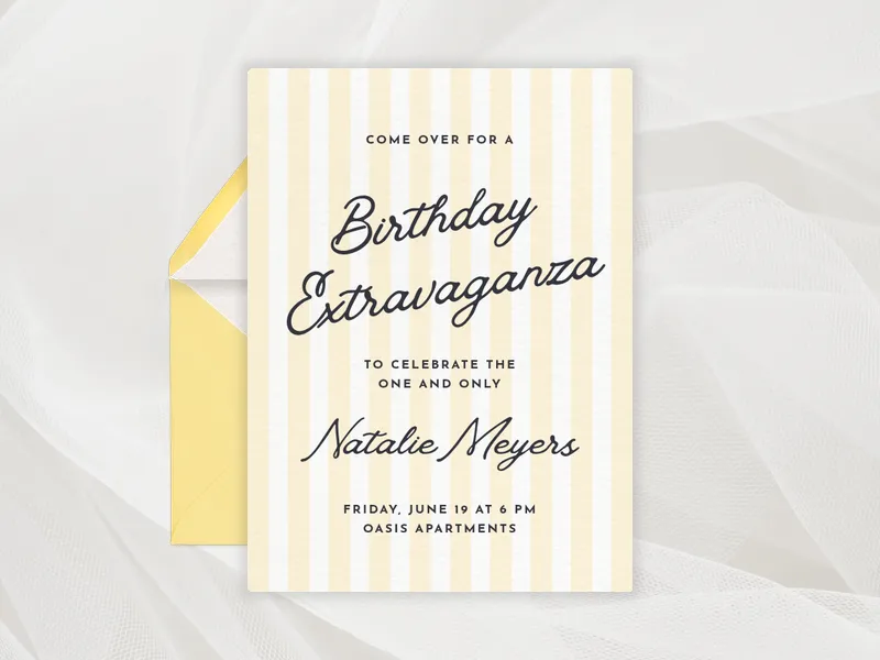 Line Time Invitation premium template design