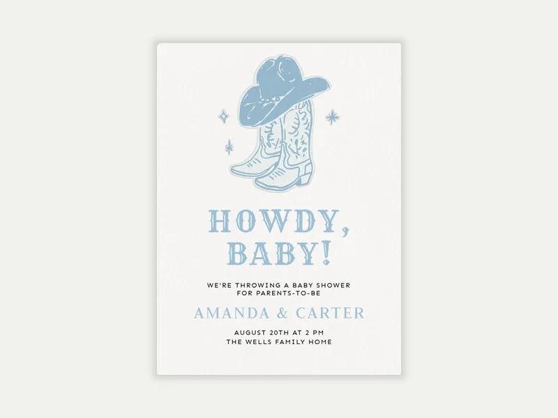 Howdy Partner Invitation free template design