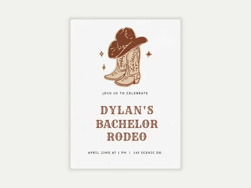 Howdy Partner Invitation free template design